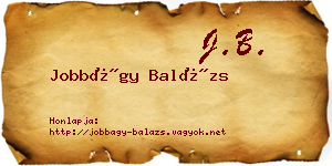 Jobbágy Balázs névjegykártya